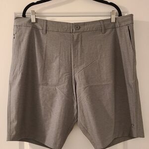 Hang Ten Gray Hybrid 4 Way Stretch Shorts 10" Inseam Size 40 NWT